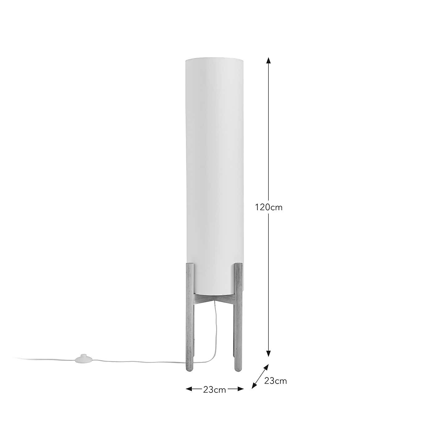 Odin Linen Midi Floor Lamp