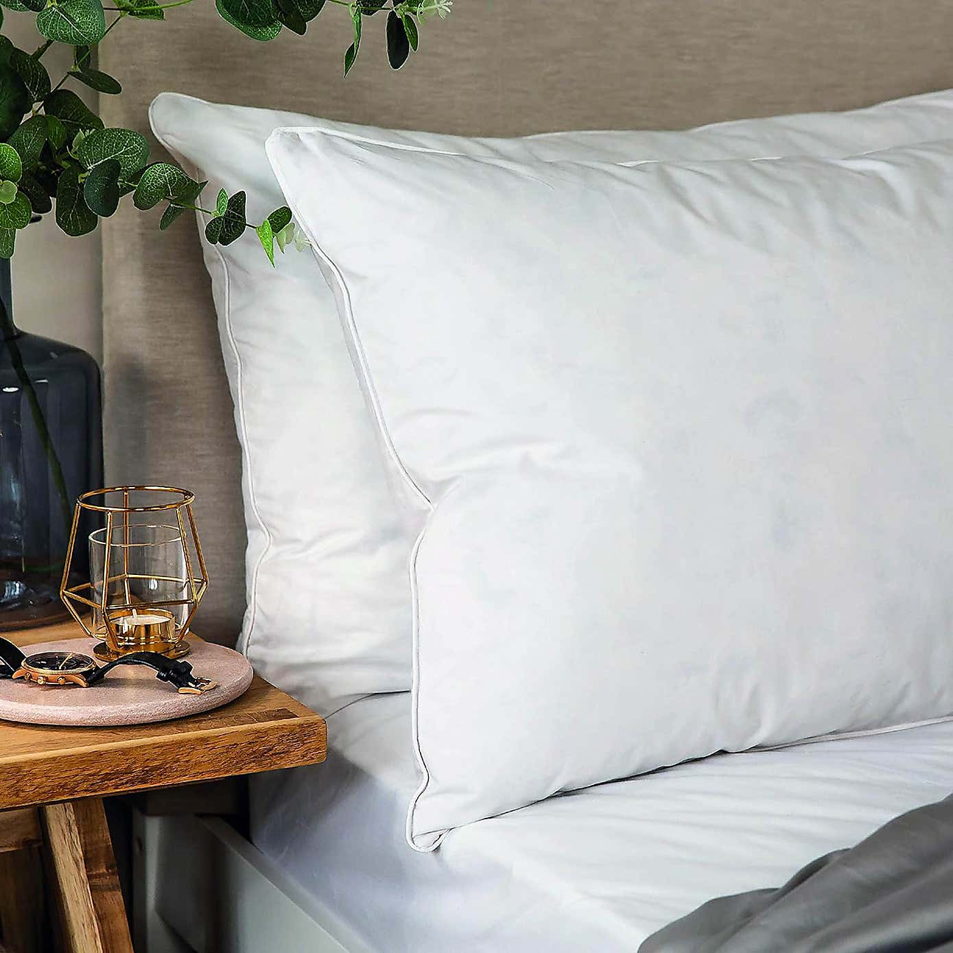 Snuggledown Hotel Goose Feather and Down Back Sleeper Pillow