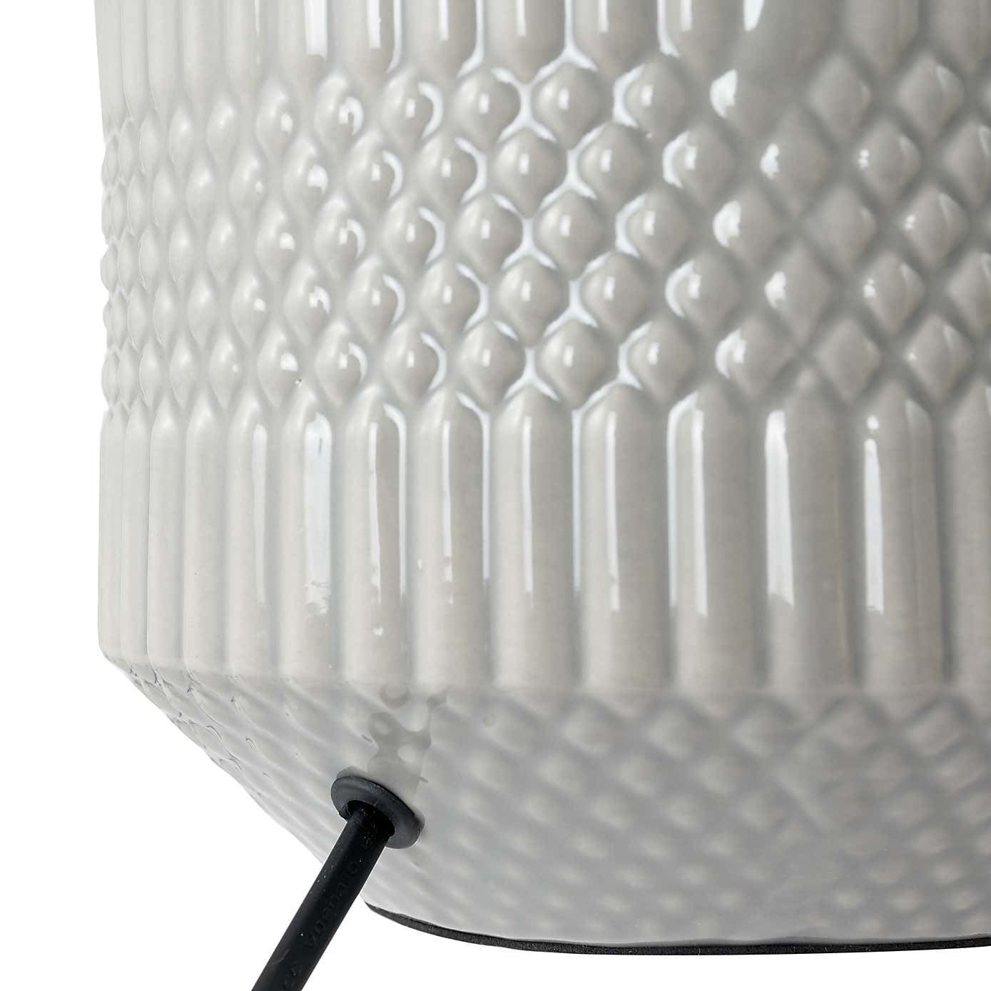 Meribel Geo Textured Ceramic Table Lamp