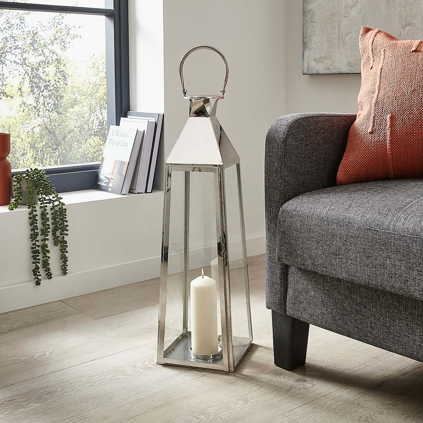 Tall Metal Lantern 70cm