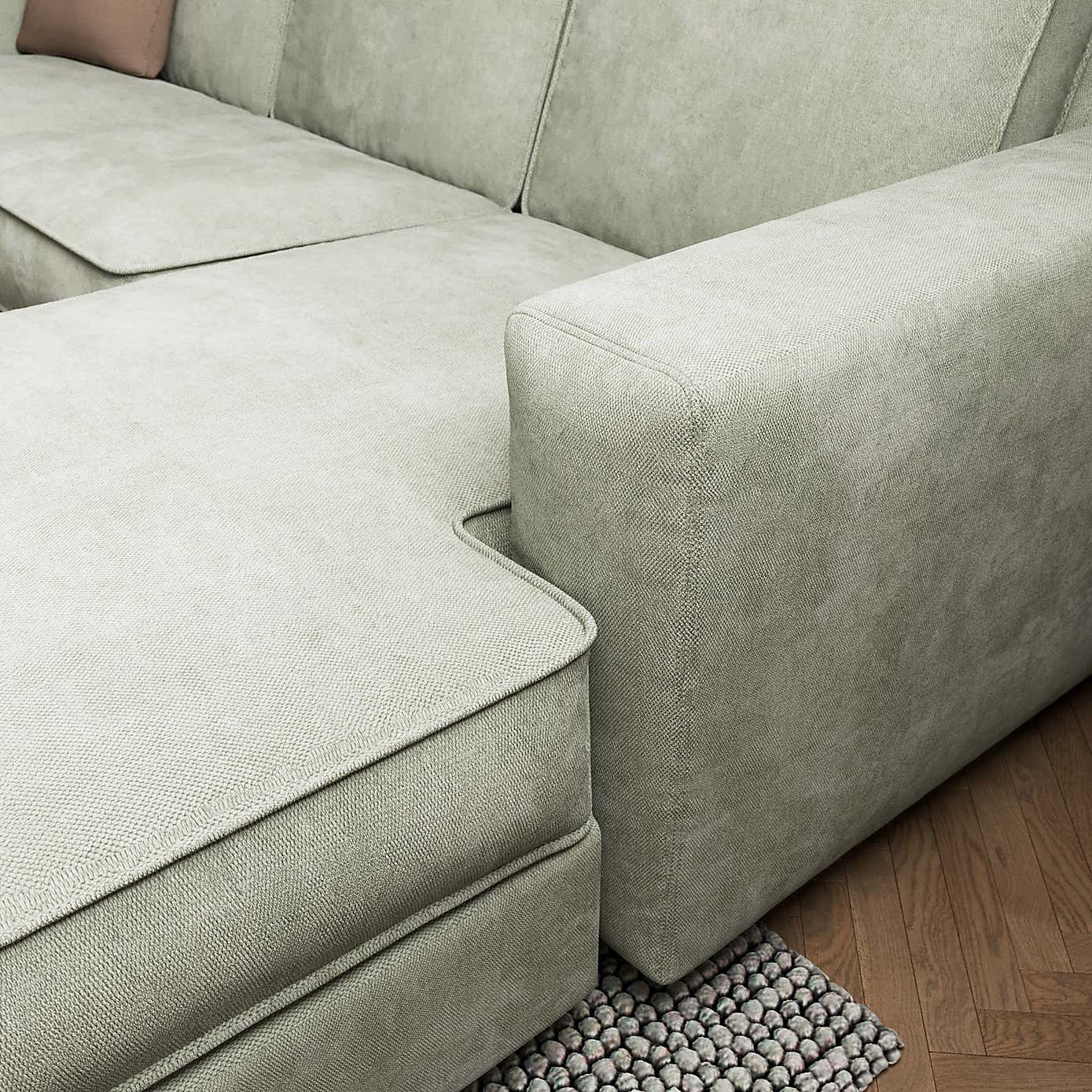 Claude Soft Tonal Chenille Corner Chaise Sofa