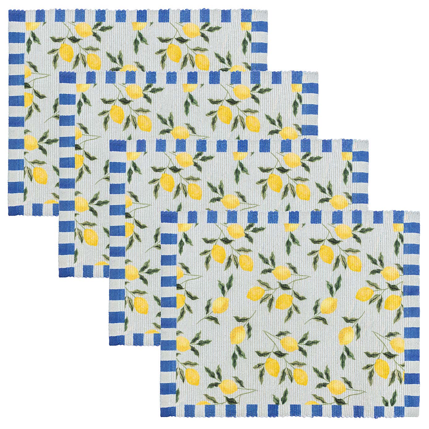 Furn Set of 4 Lemons Placemats