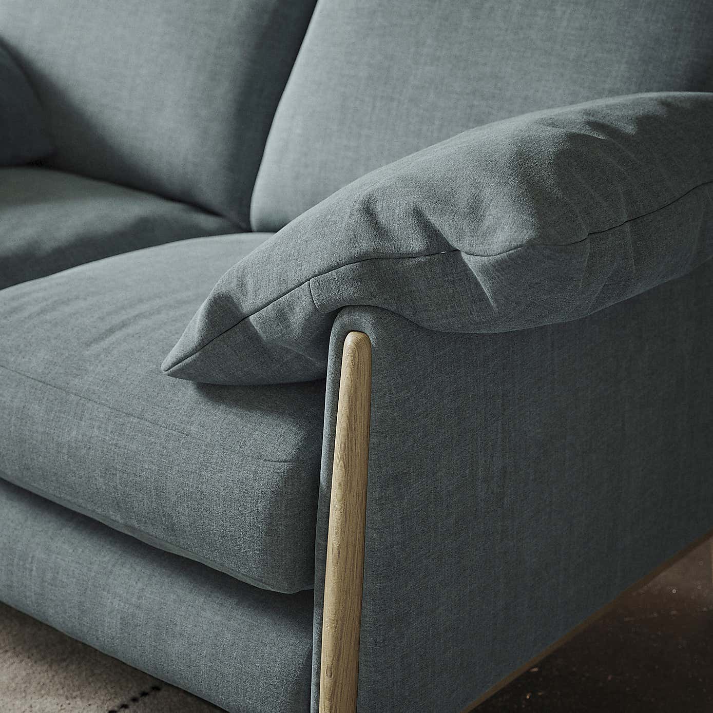 Hector Tonal Plush Chenille 2 Seater Sofa