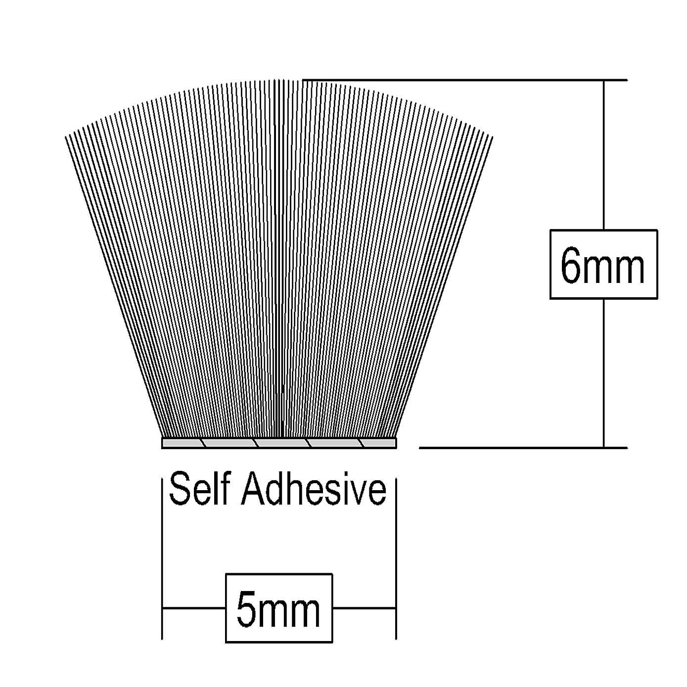 Stormguard Self Adhesive Brush Pile 5m Grey
