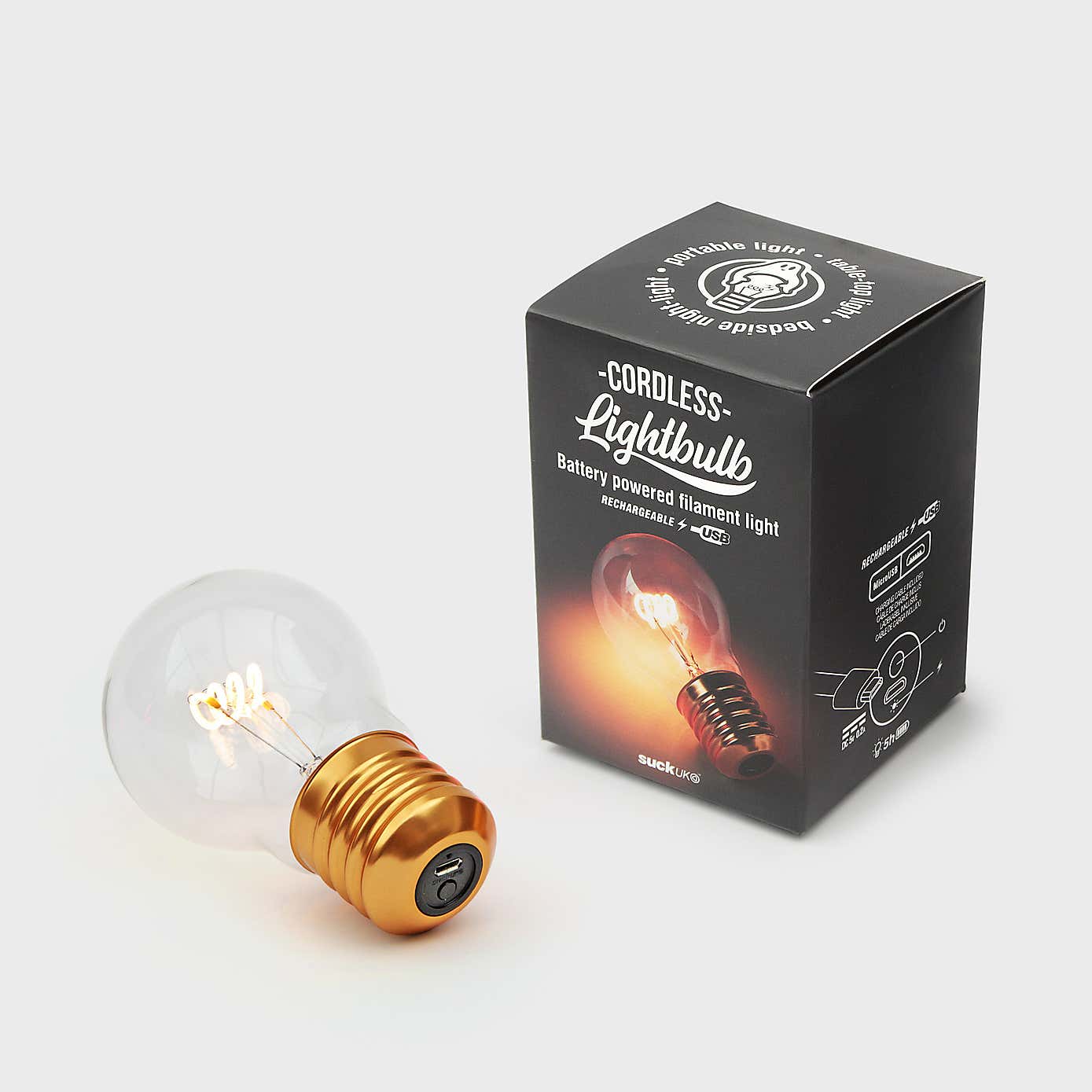 Cordless Rechargeable Lightbulb Shaped Night Light