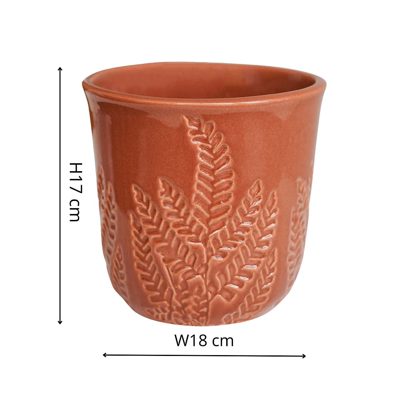 Kew Embossed Fern Planter