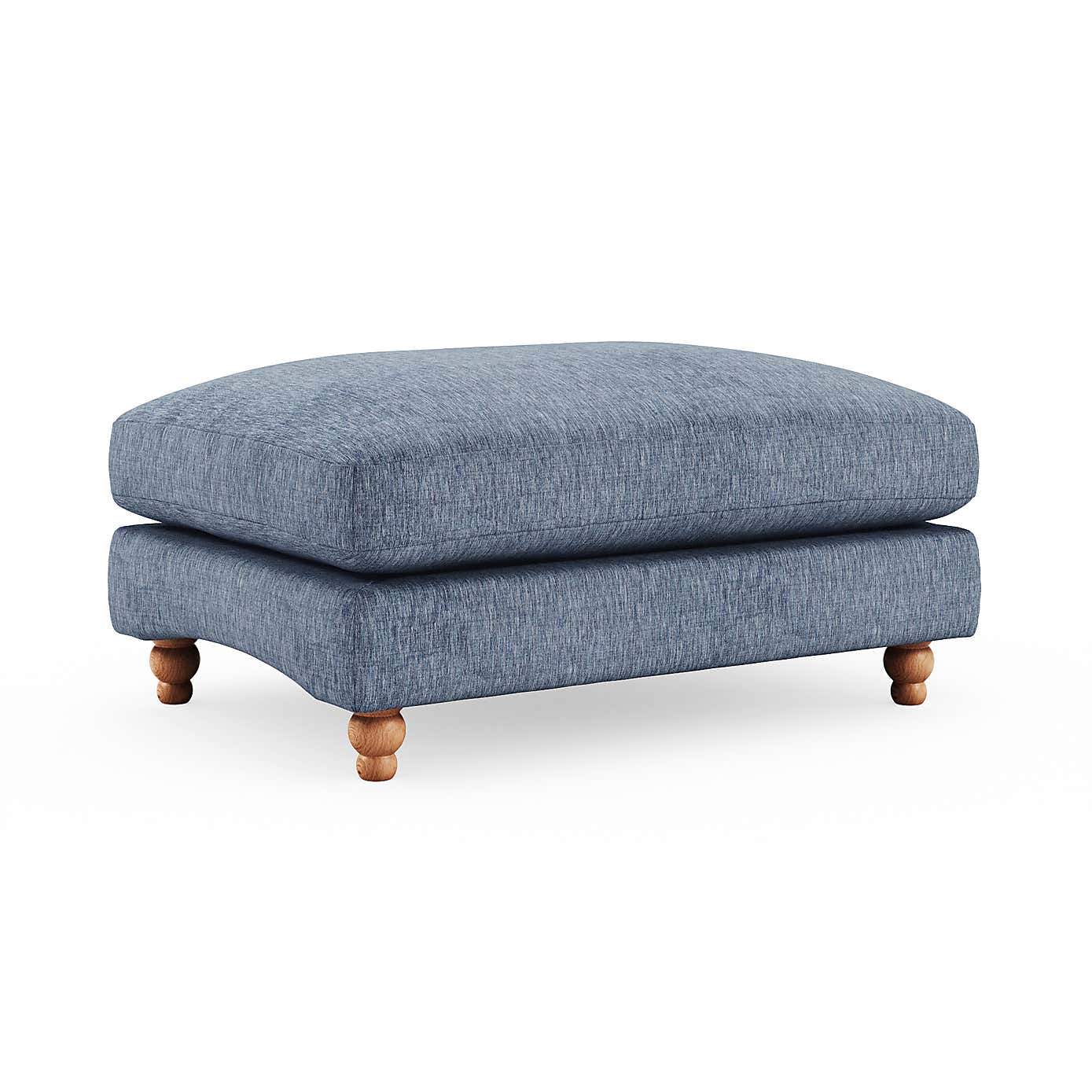 Martha Slub Faux Linen Footstool