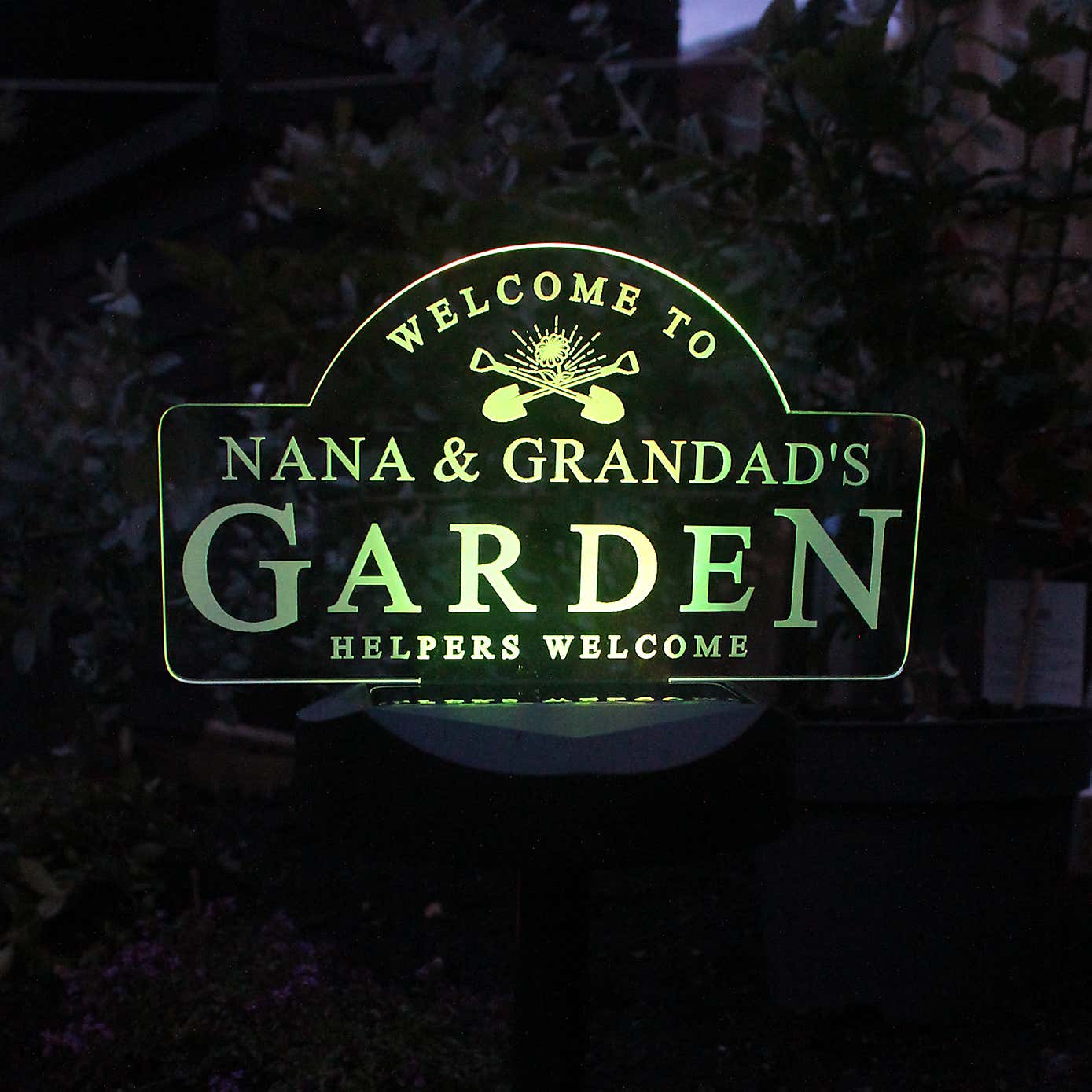 Personalised Garden Sign Outdoor Solar LED Light