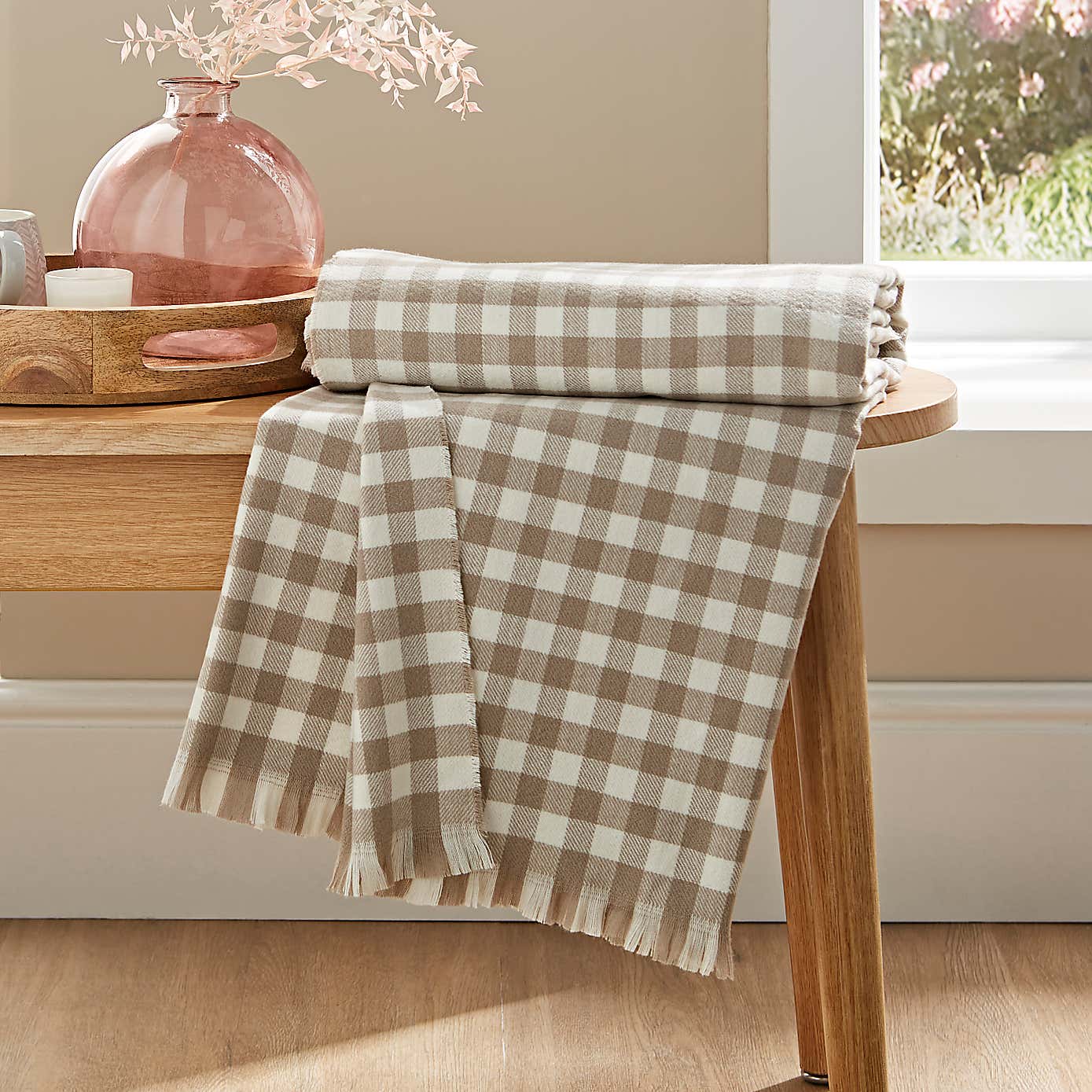 Portloe Gingham Throw