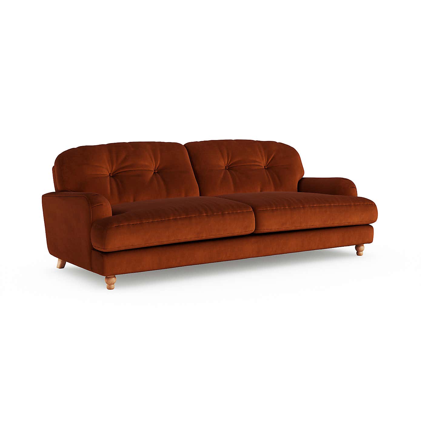 Martha Matte Plush Velvet 4 Seater Sofa