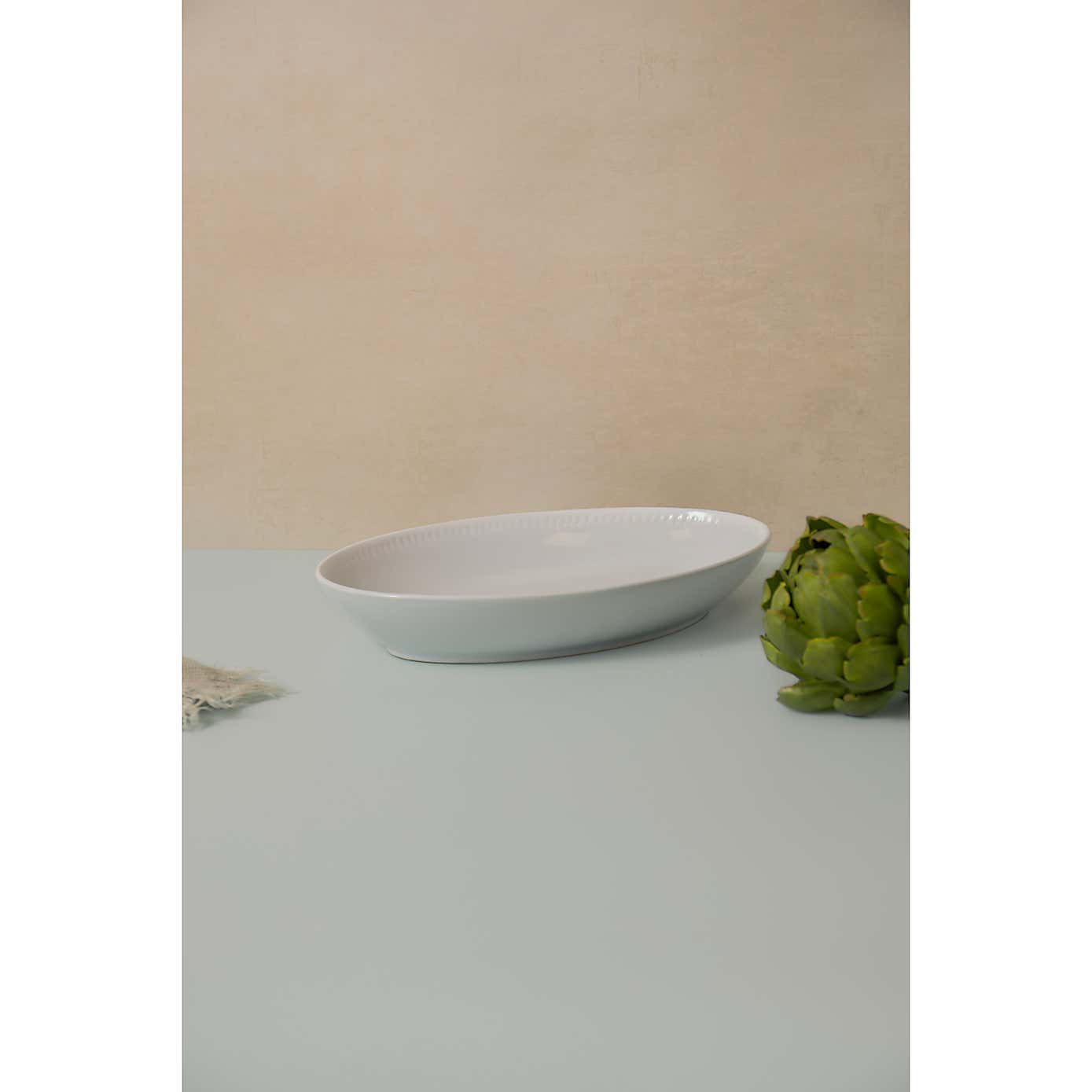 Mikasa Cranbourne White Ceramic Serving Bowl