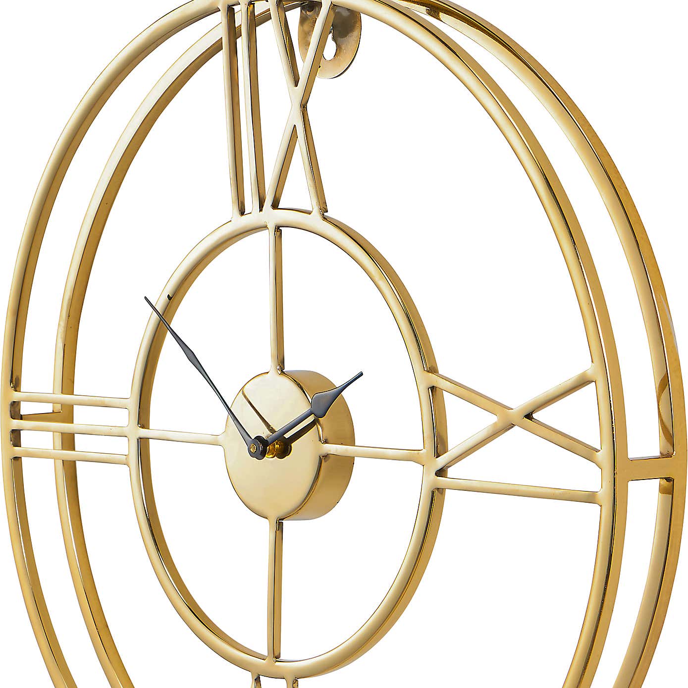 Metal Double Framed Wall Clock 50cm