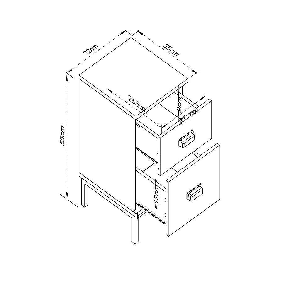 Fulton Slim Bedside Table