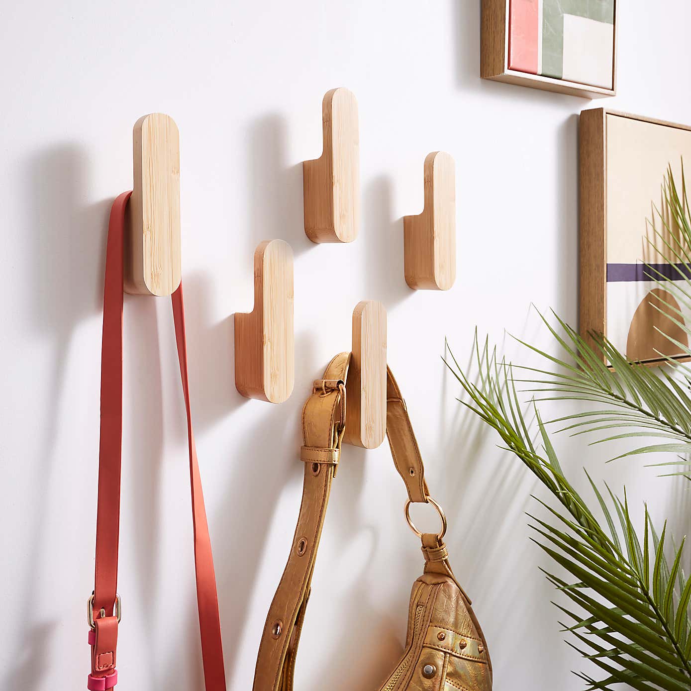 Elements Adam Wooden Block Wall Hanging Hooks