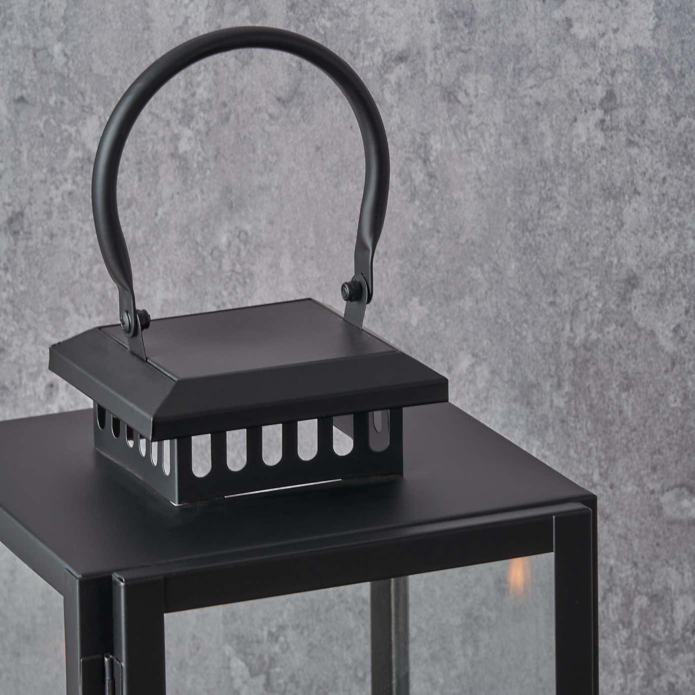 Metal & Glass Rectangular Lantern