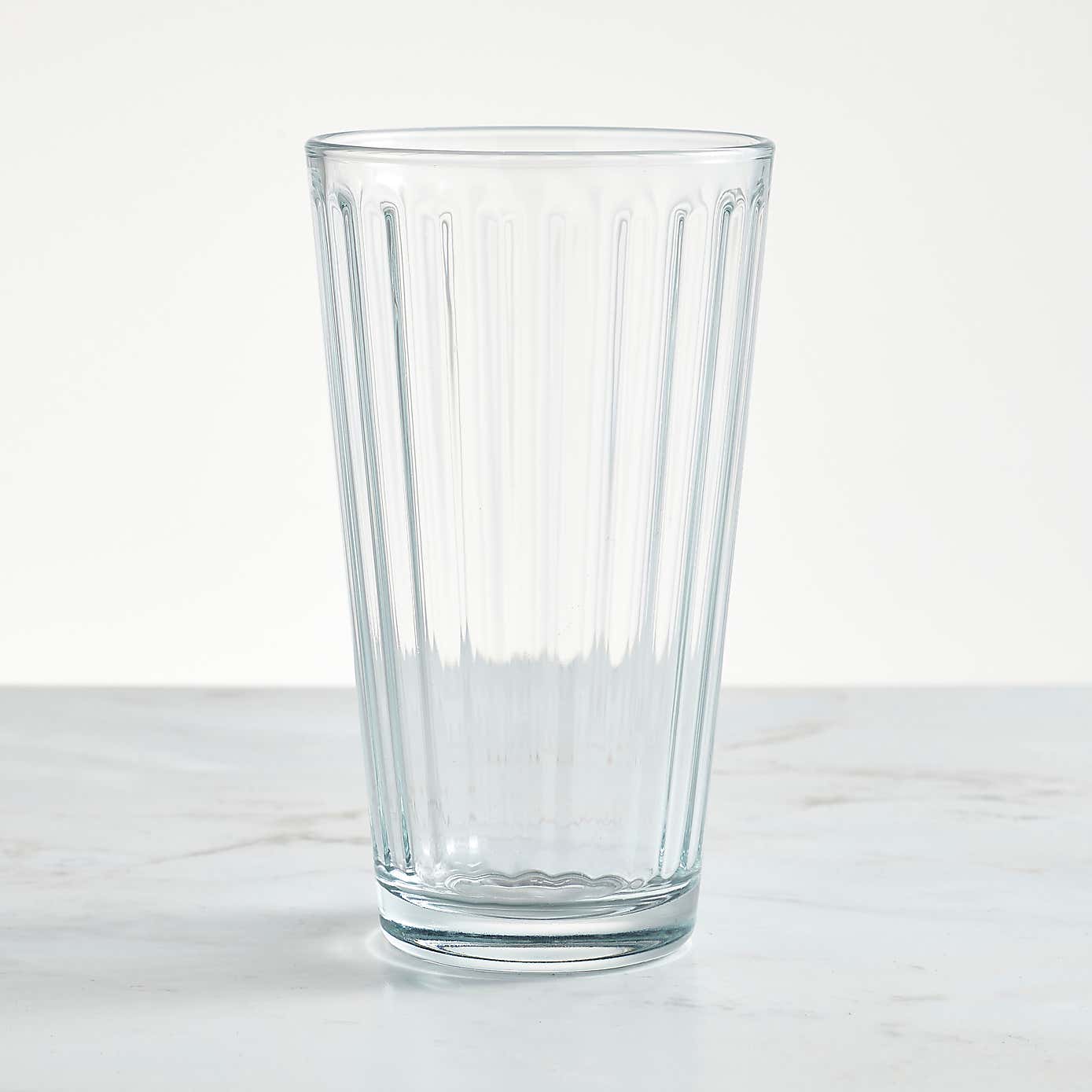 Ribbed Decal Highball Glass