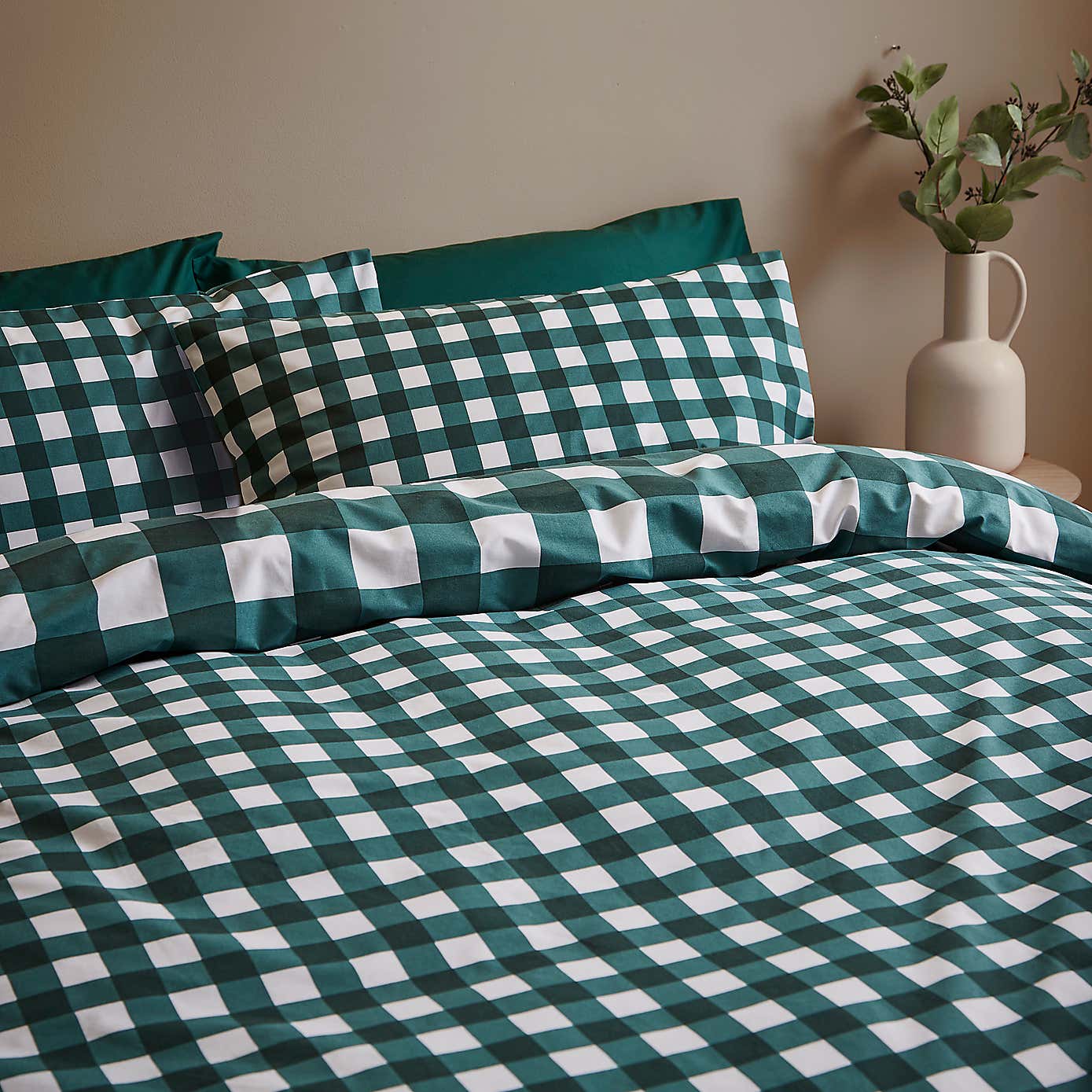 Ansley Gingham Duvet Cover & Pillowcase Set
