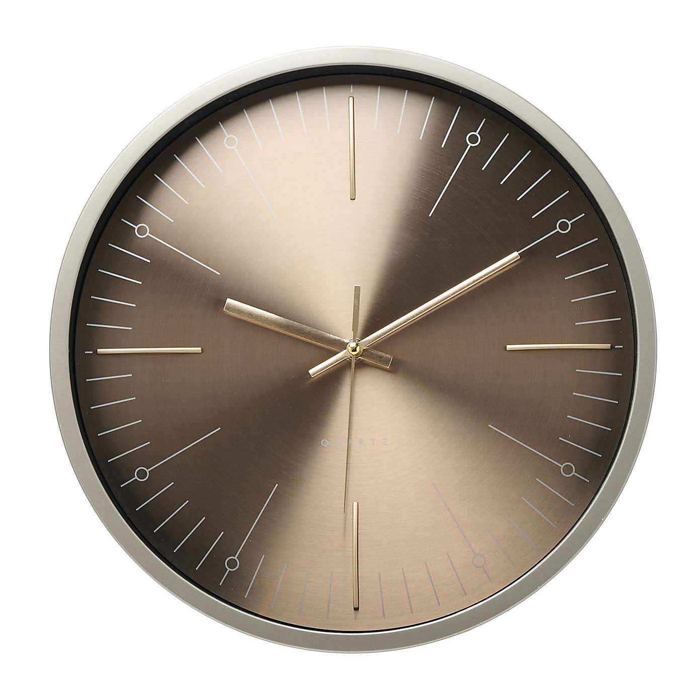 Interval Metallic Wall Clock