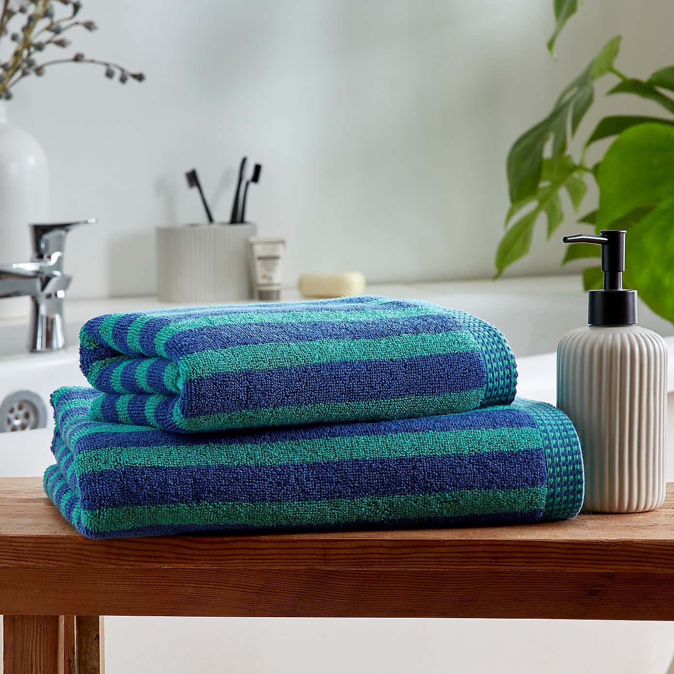 Nautical Stripe Cotton Towel