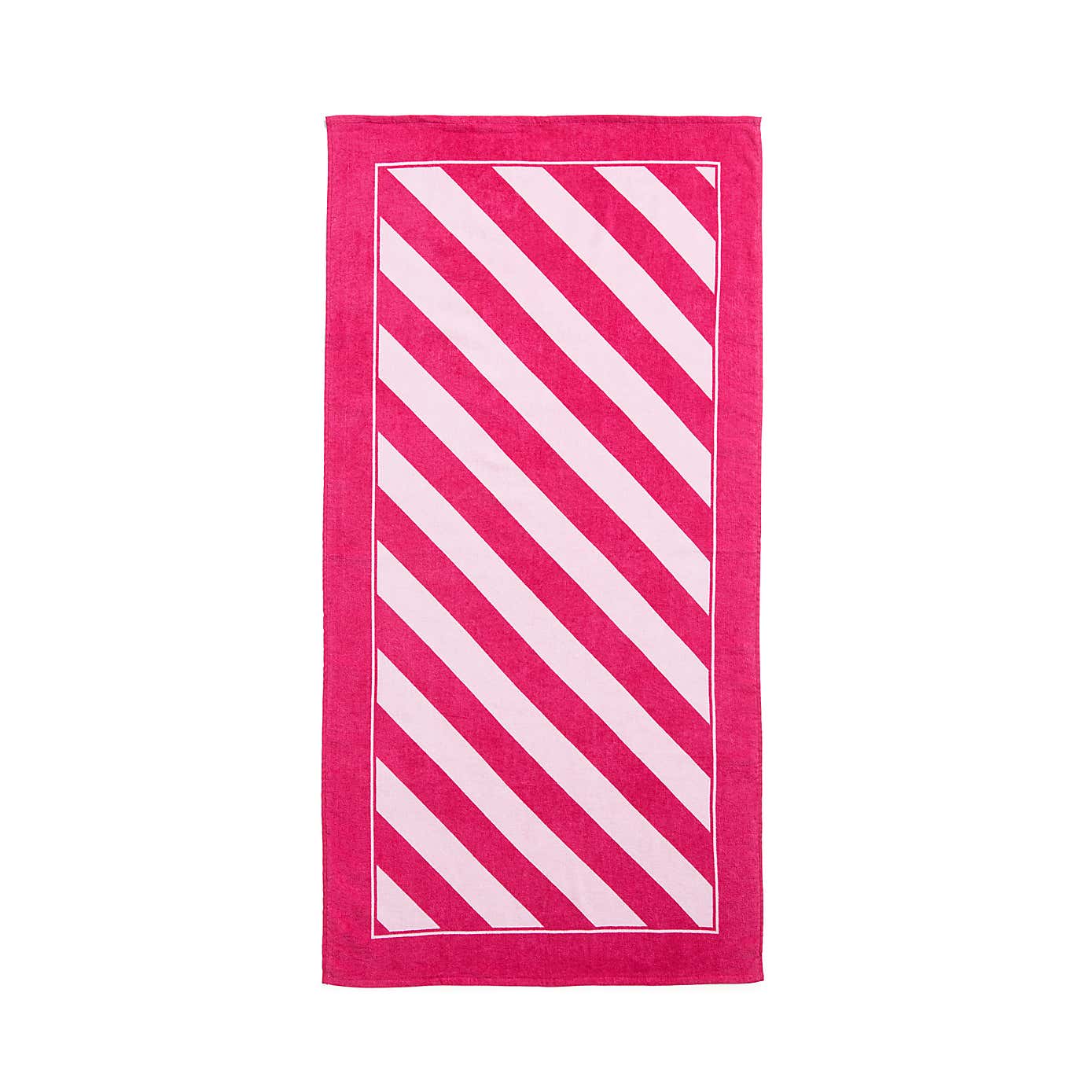 Diagonal Stripe Beach Towel