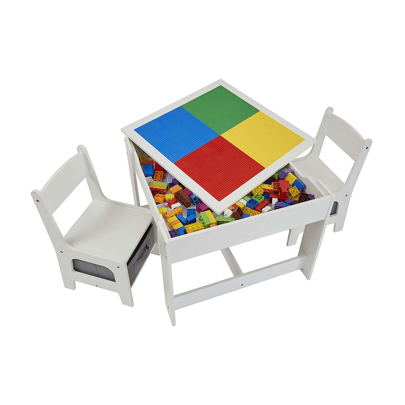 Liberty House Kids Wooden Activity Table Set With Two Storage Boxes