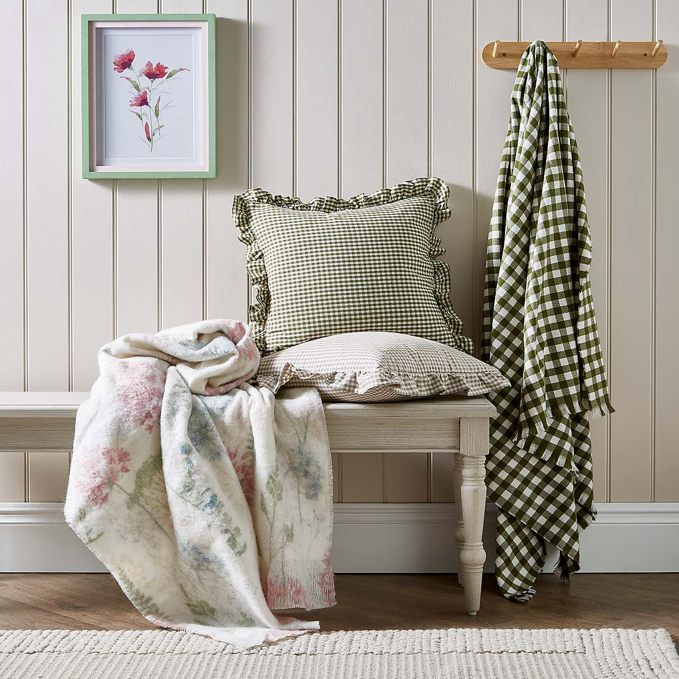 Portloe Gingham Throw