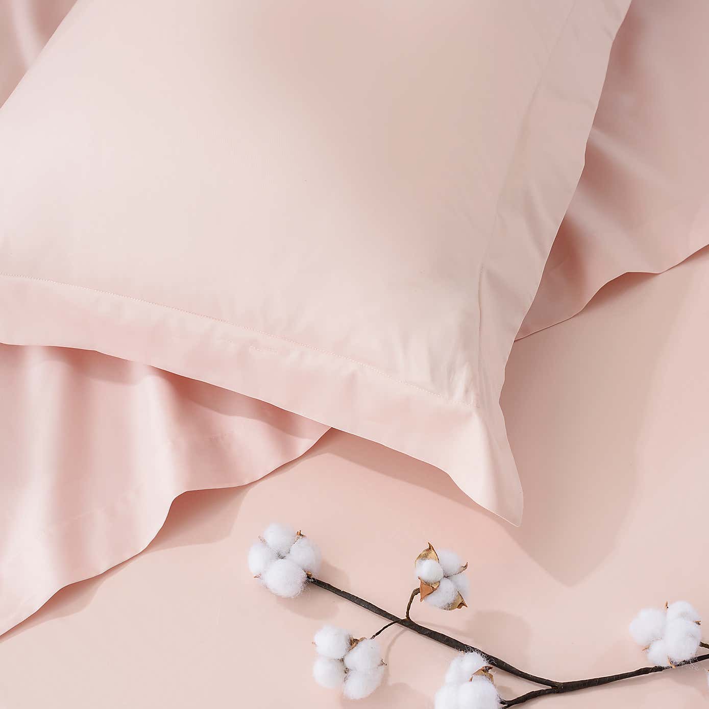 Dorma 300 Thread Count 100% Cotton Sateen Plain V-Shaped Pillowcase