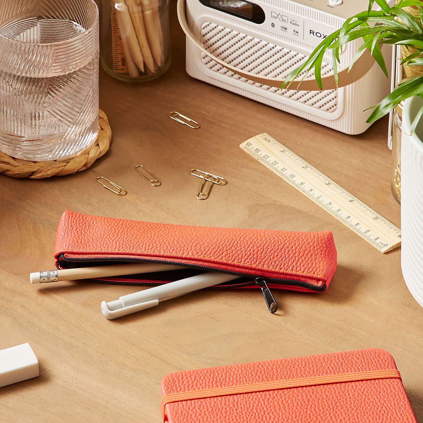 Waters Noble Premium Faux Leather Pencil Case