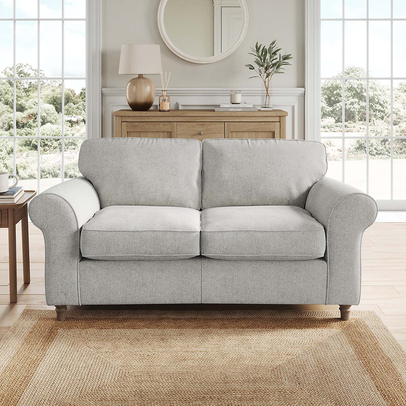 Flori 2 Seater Sofa, Soft Chenille