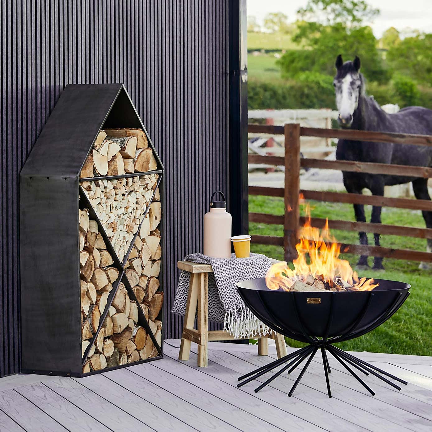 Ivyline Outdoor Metal Dakota Fire Pit