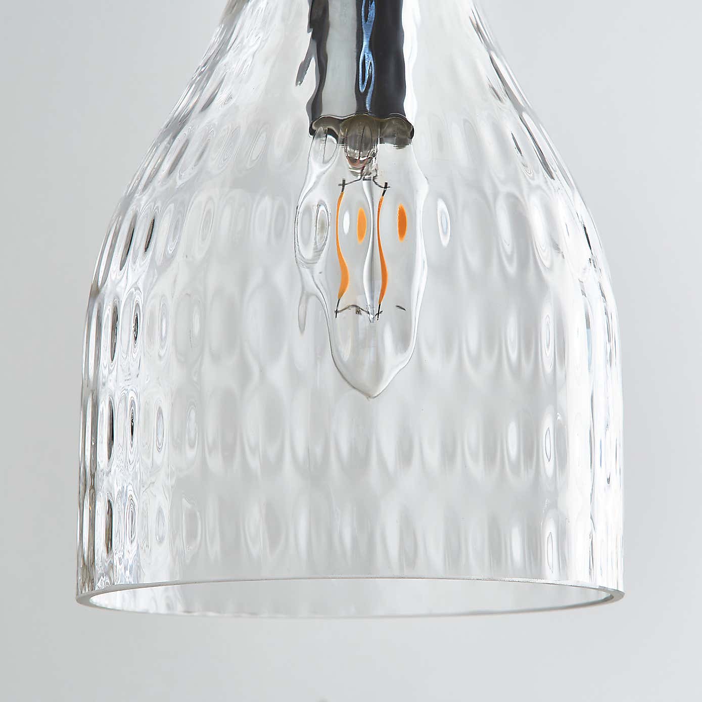 Hannam Recycled Glass 3 Light Diner Ceiling Fitting