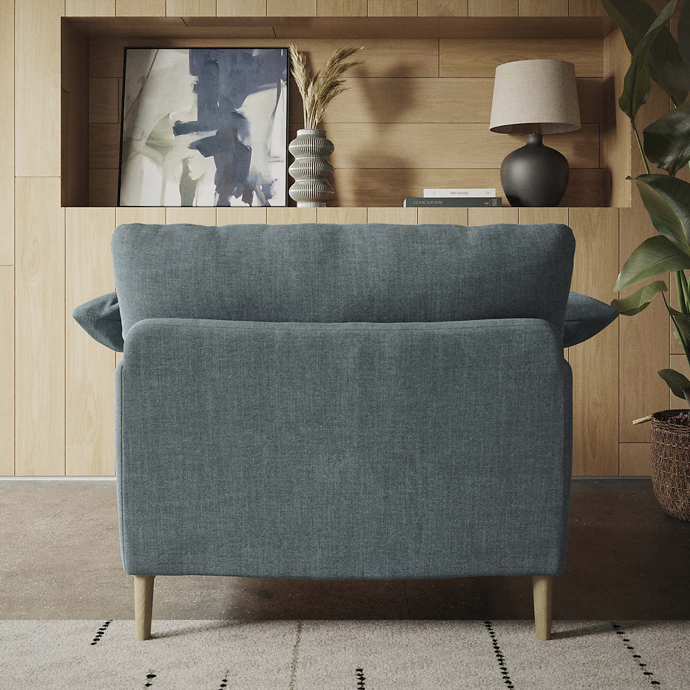 Hector Tonal Plush Chenille Snuggle Chair