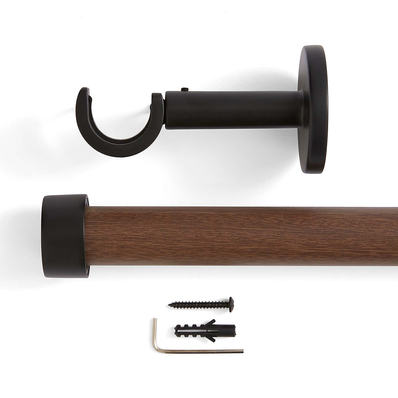 Trinity Wrapped Fixed Metal Eyelet Curtain Pole