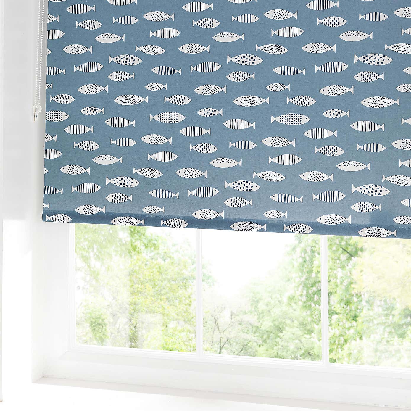 Blue Fish Daylight Moisture Resistant Roller Blind