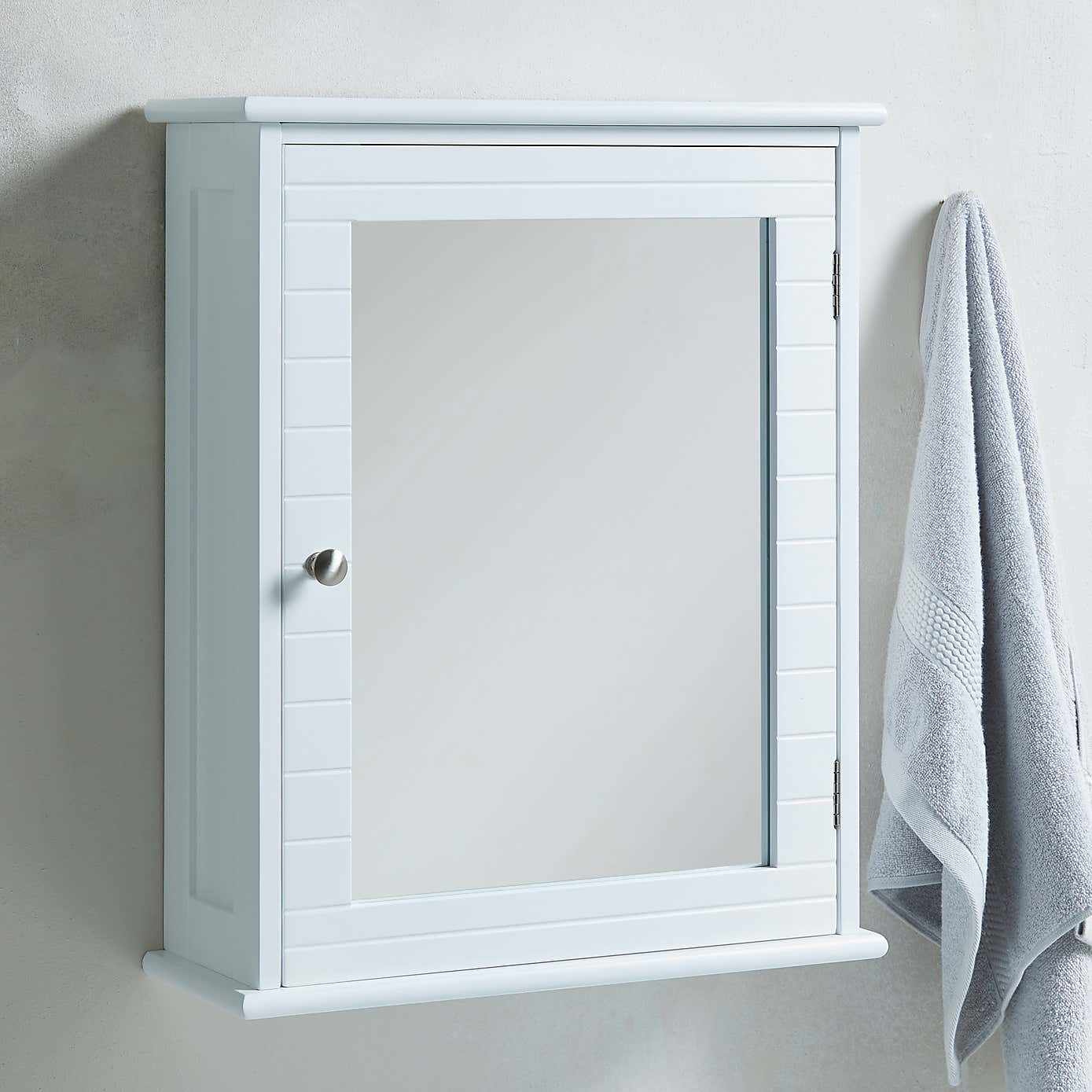 Nautical Mirror Cabinet with Nickel Handle
