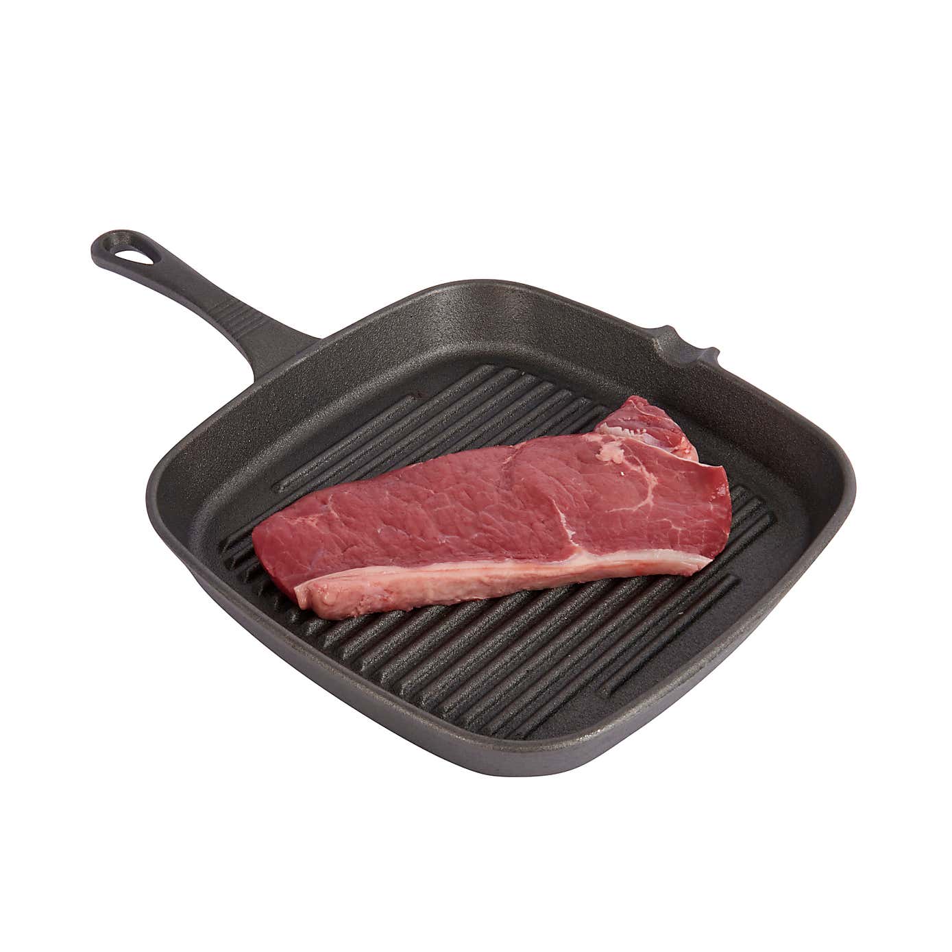 KitchenCraft Induction-Safe Square Cast Iron Skillet Pan