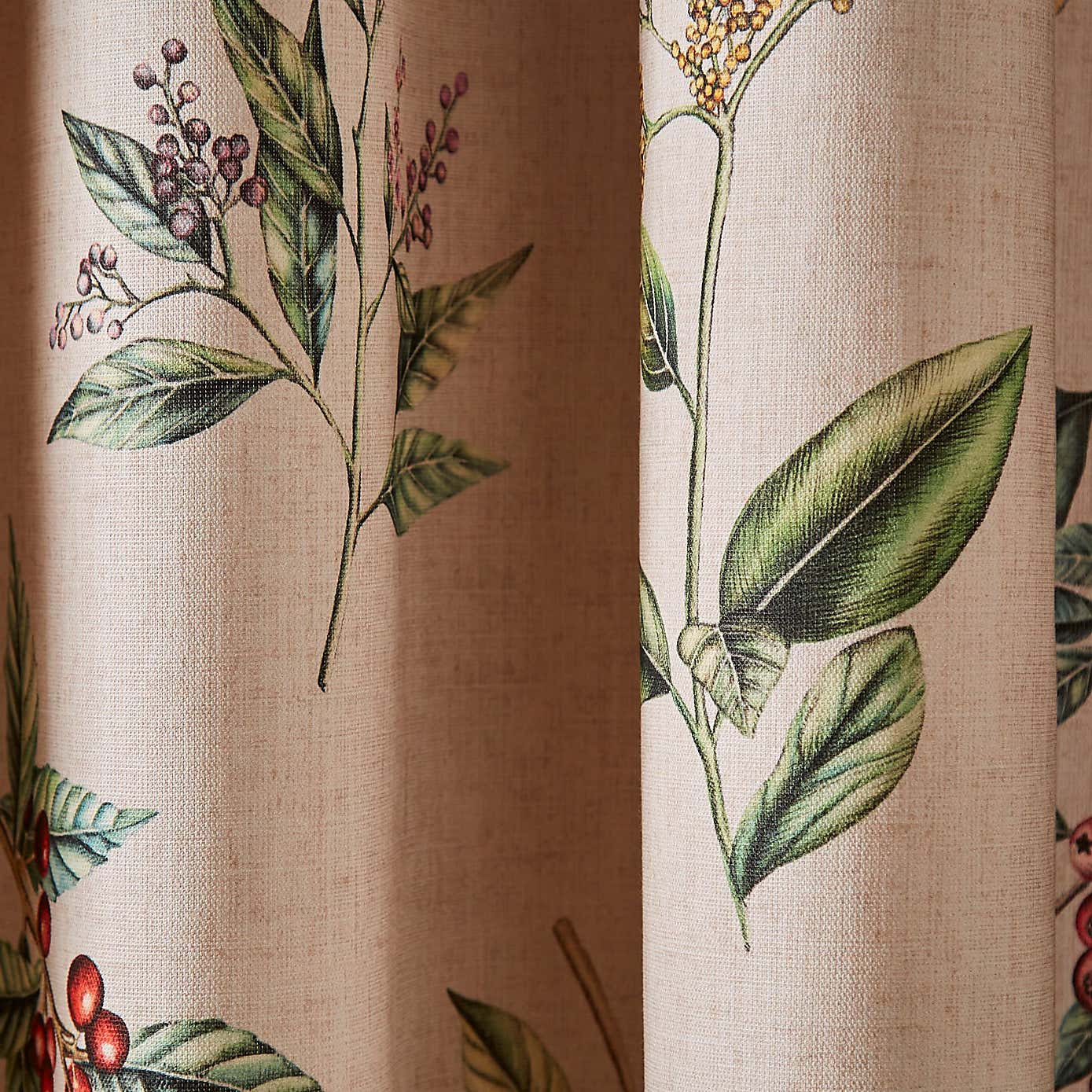 Botanical Orchard Pencil Pleat Curtains