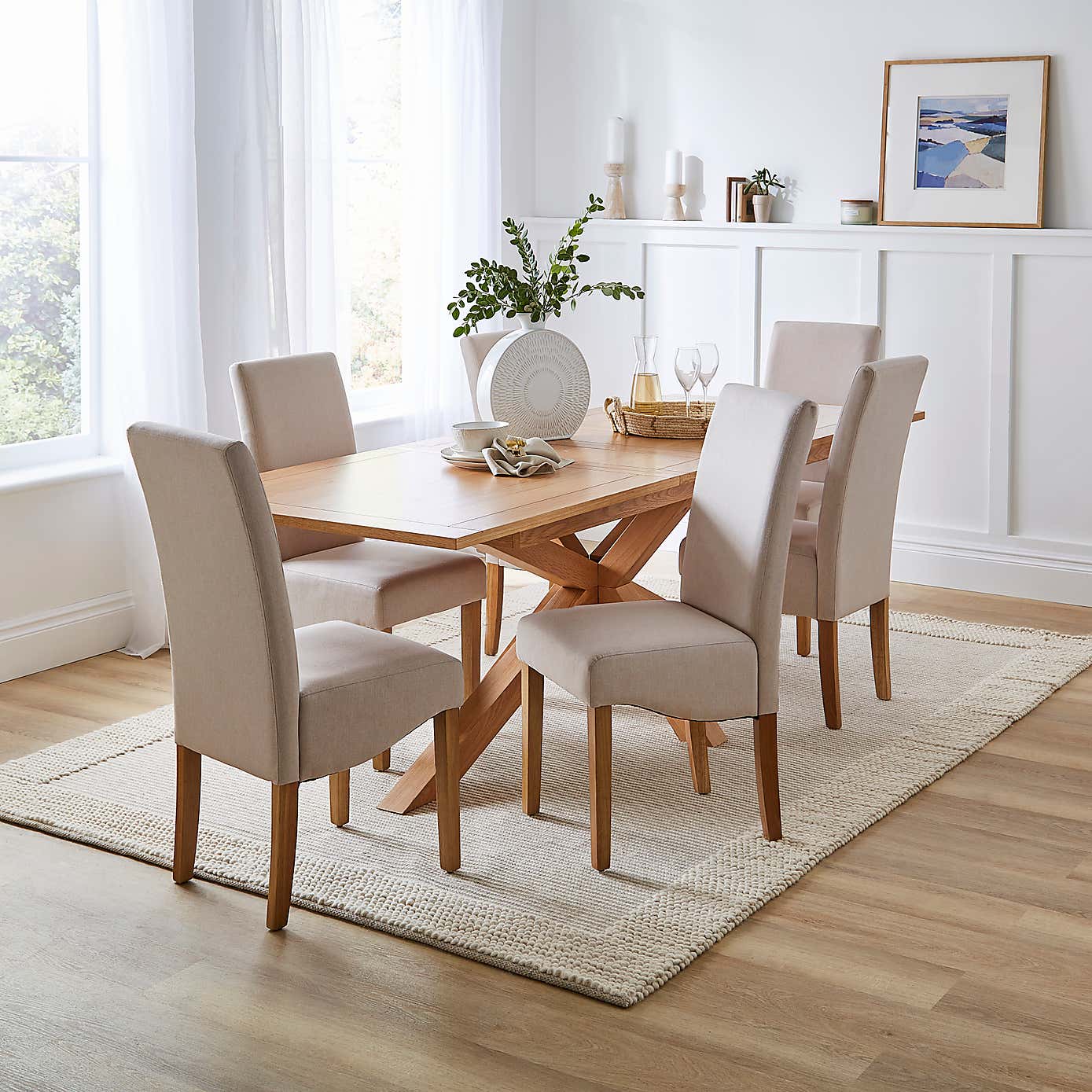 Ethan Set of 2 Dining Chairs, Fabric