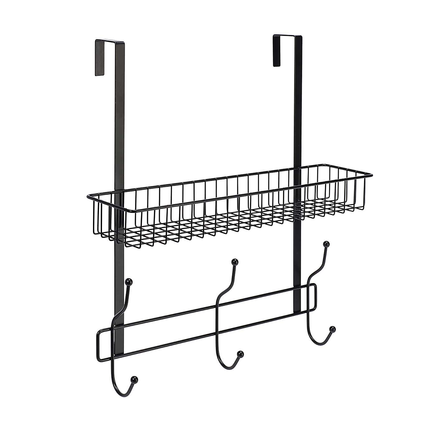 Matt Black Over Door Large Shower Caddy