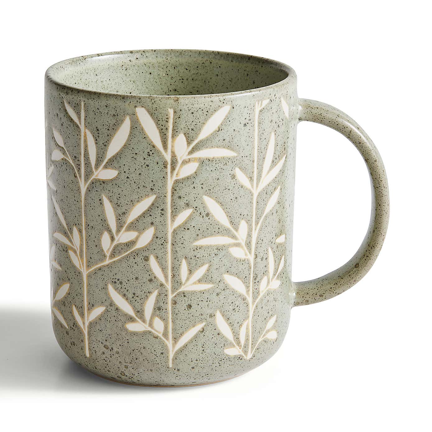 Floral Wax Resist Mug, Sage