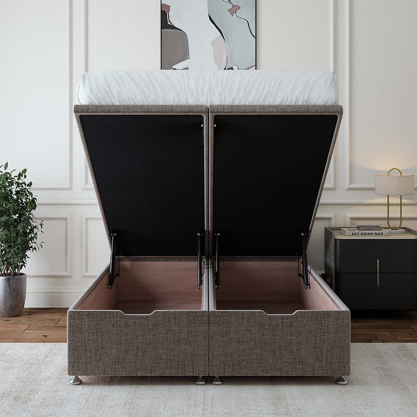 Bedmaster Woven Fabric End of Bed Ottoman Base