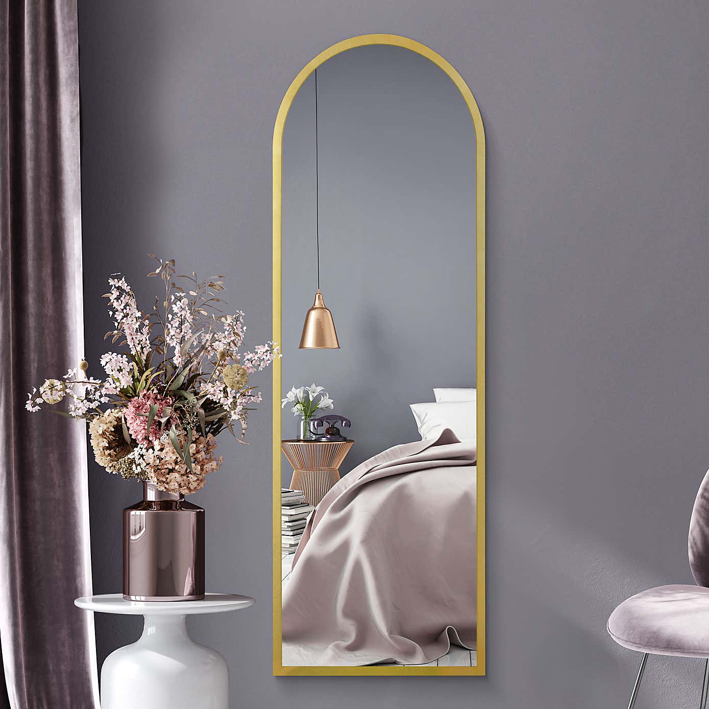 Arcus Arched Slim Indoor Outdoor Full Length Wall Mirror
