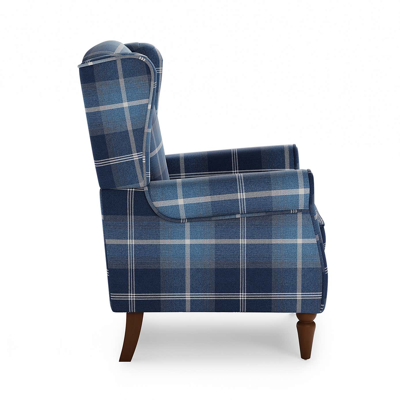 Oswald Check Wingback Armchair