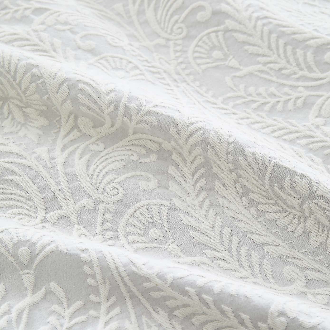 Peyton Jacquard White Duvet Cover and Pillowcase Set