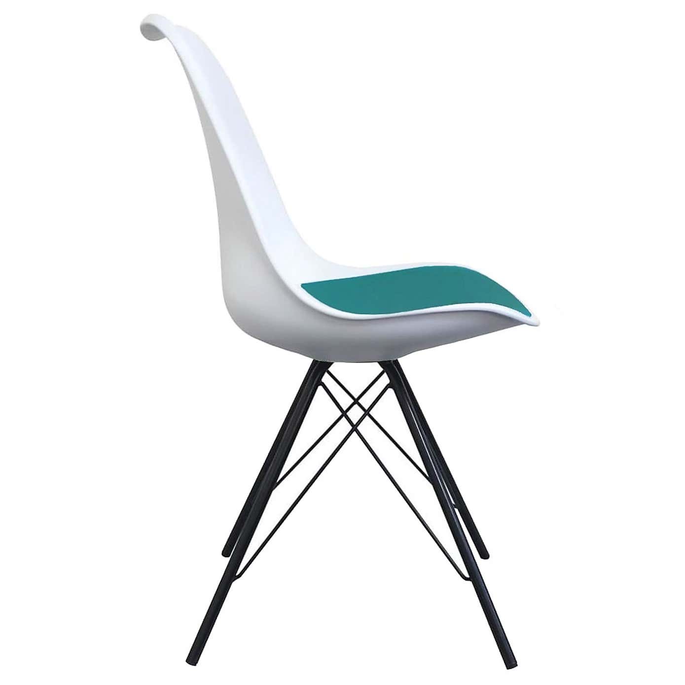 Fusion Living Soho White Plastic Dining Chair