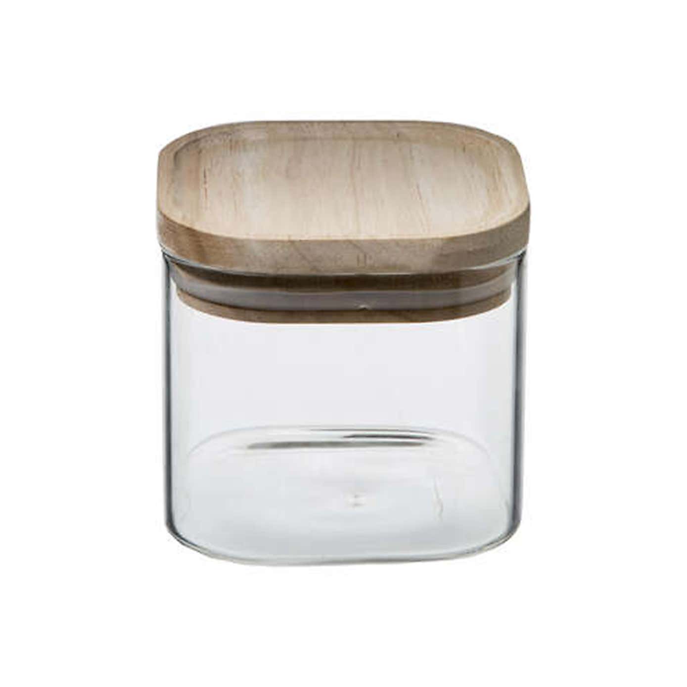 Set of 3 Stacking Glass Storage Jars