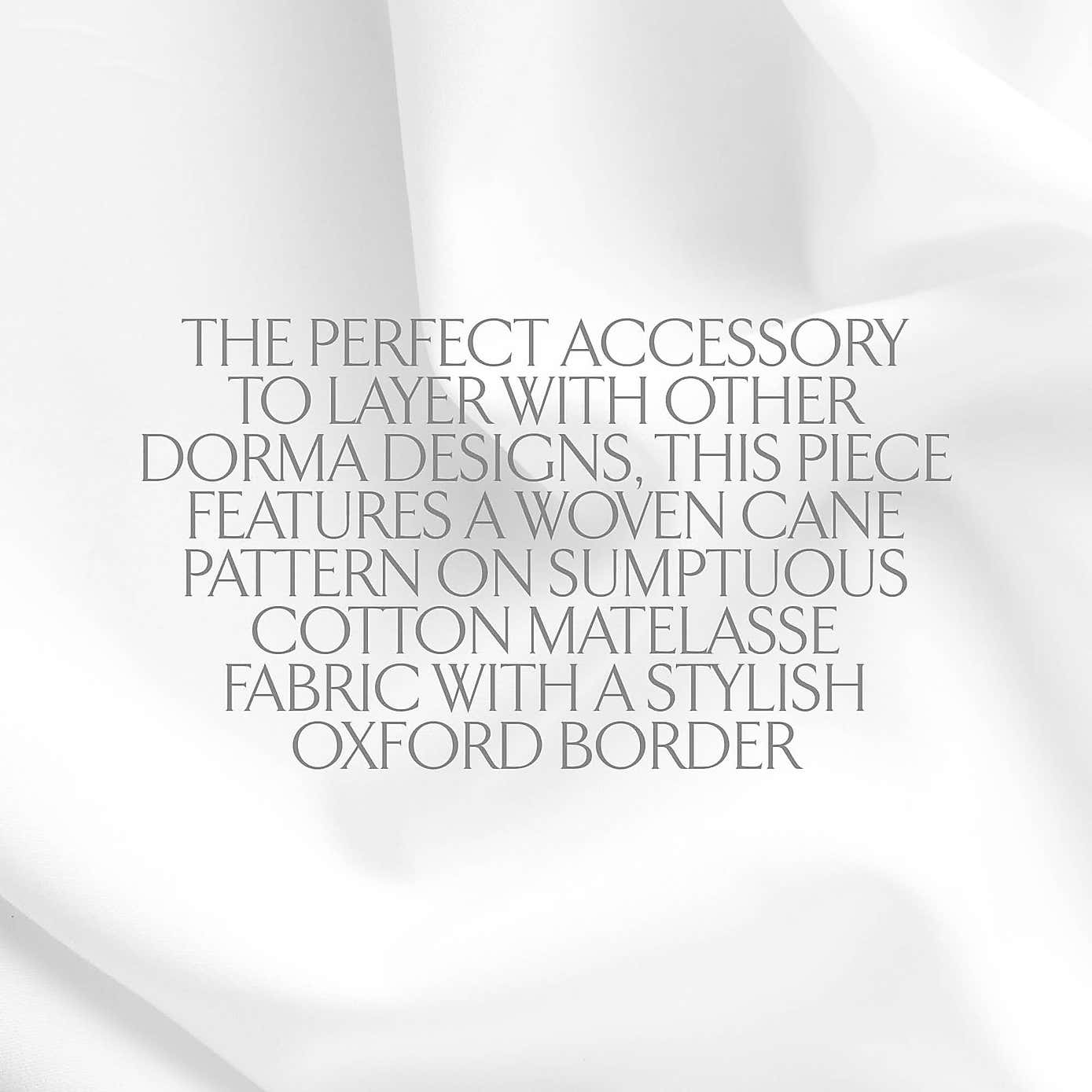 Dorma Purity Cardinham 100% Cotton White Throw