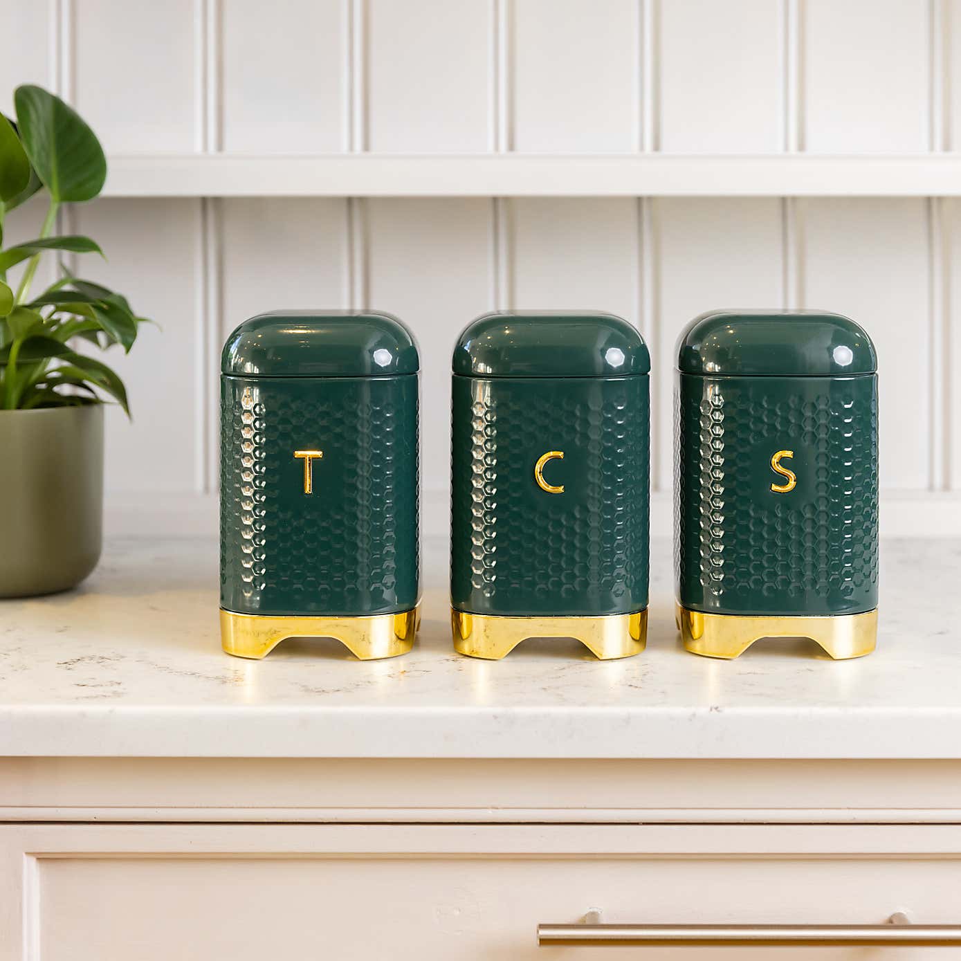 KitchenCraft Lovello Tea Coffee Sugar Canister Set