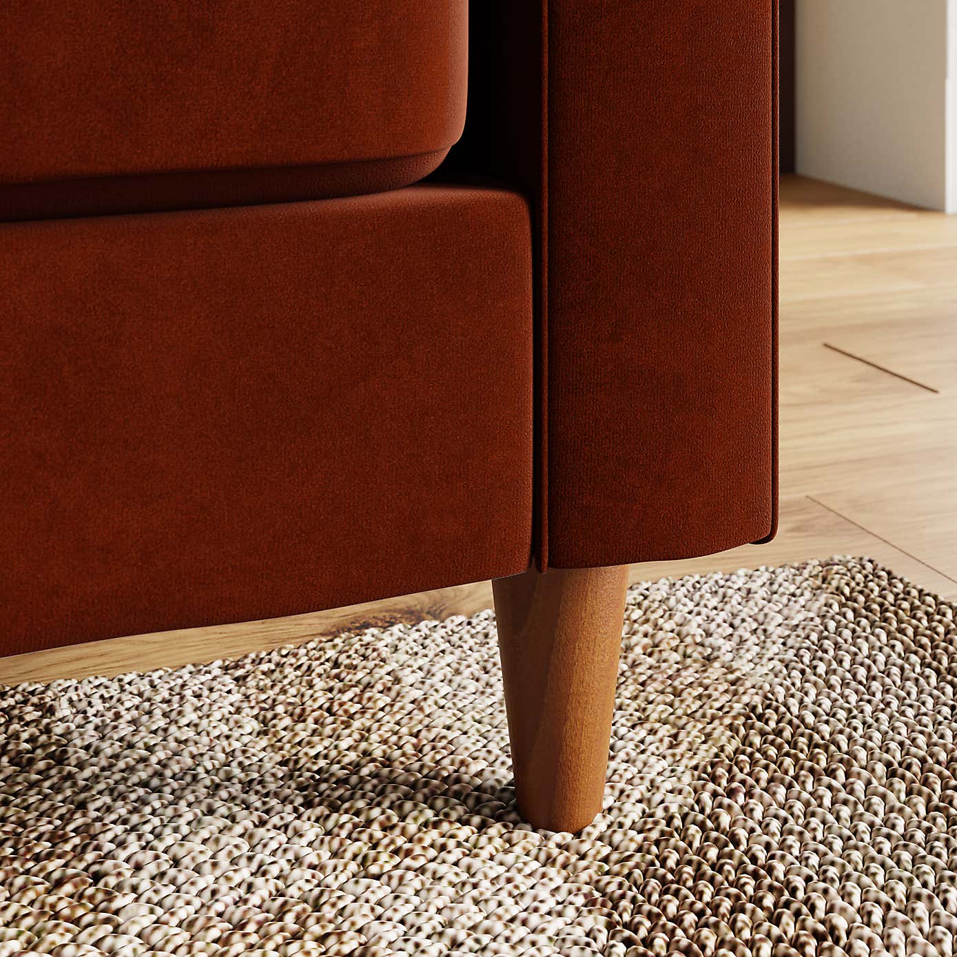 Zoe Casual Sit Velvet Armchair