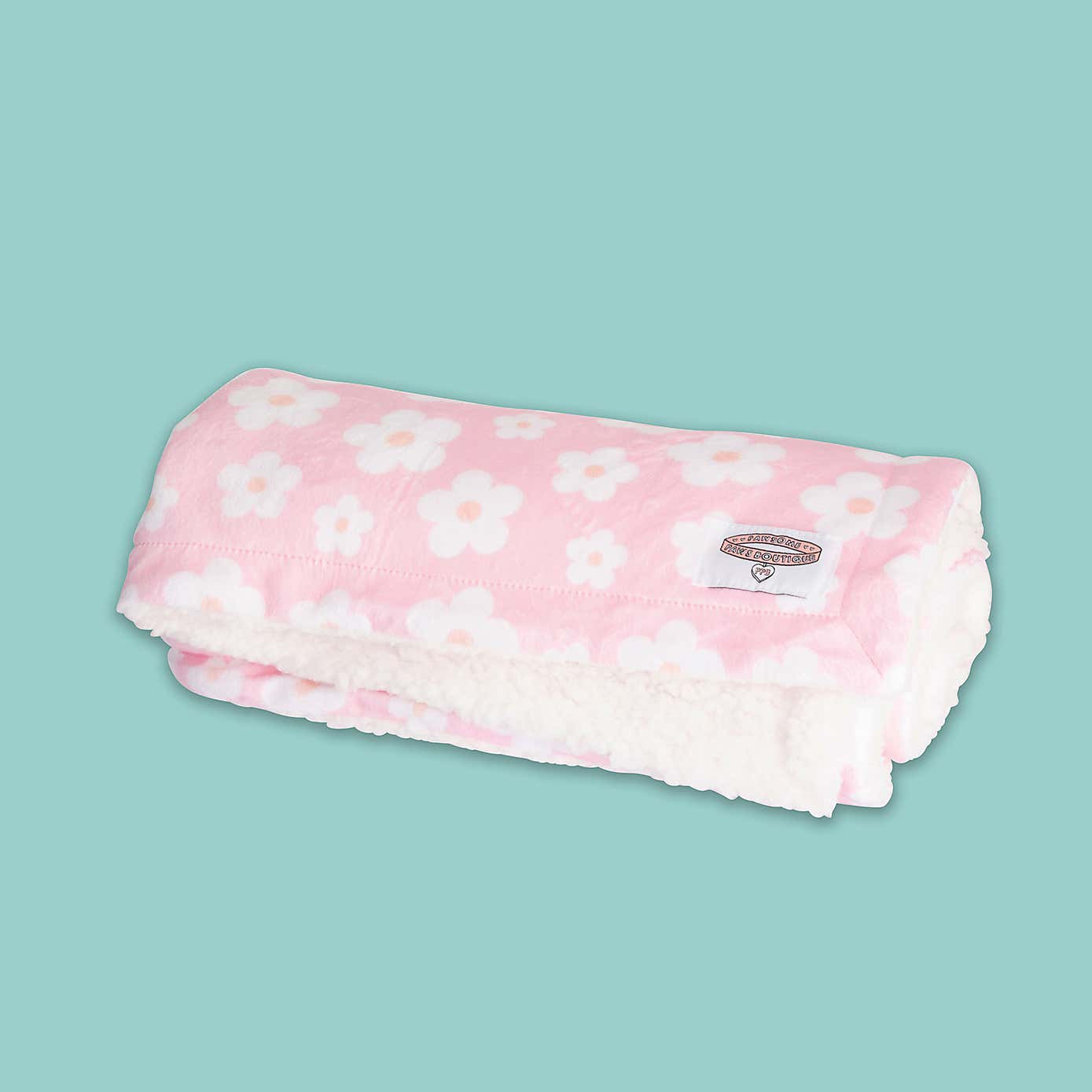 Pink Flowers Dog Blanket